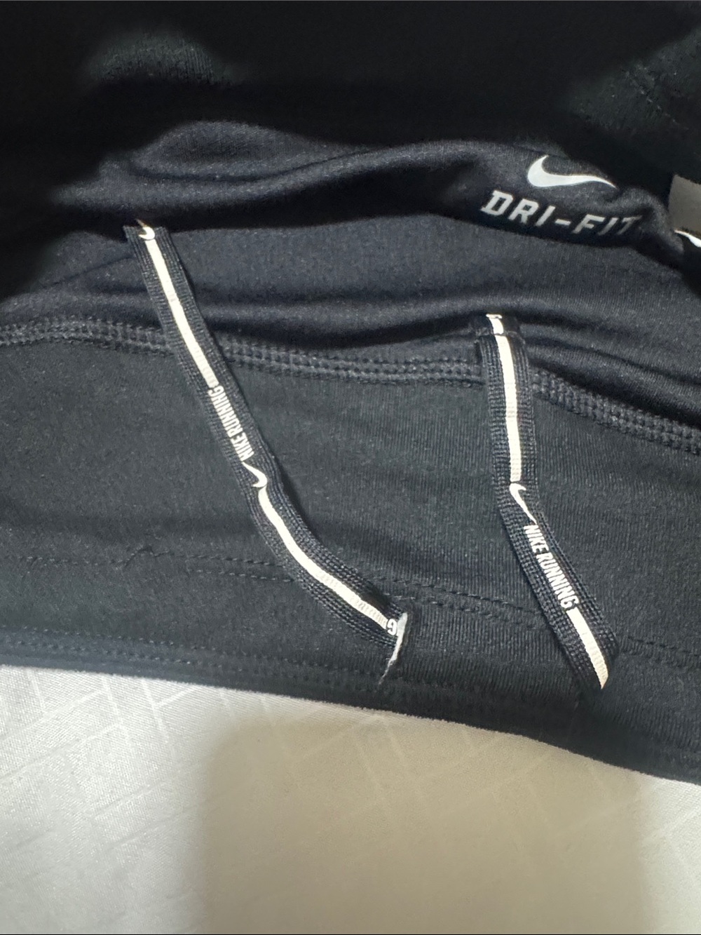Nike Women's Black & Gray Striped Running Shorts - Picture 6 of 6